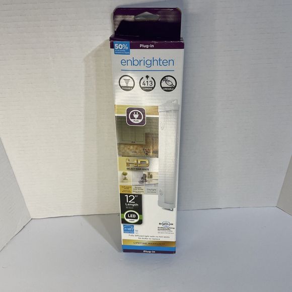 Enbrighten 12" LED Light 3 Settings 413 Lumens Dimmable Linkable 38938 Plug-in - Picture 4 of 12